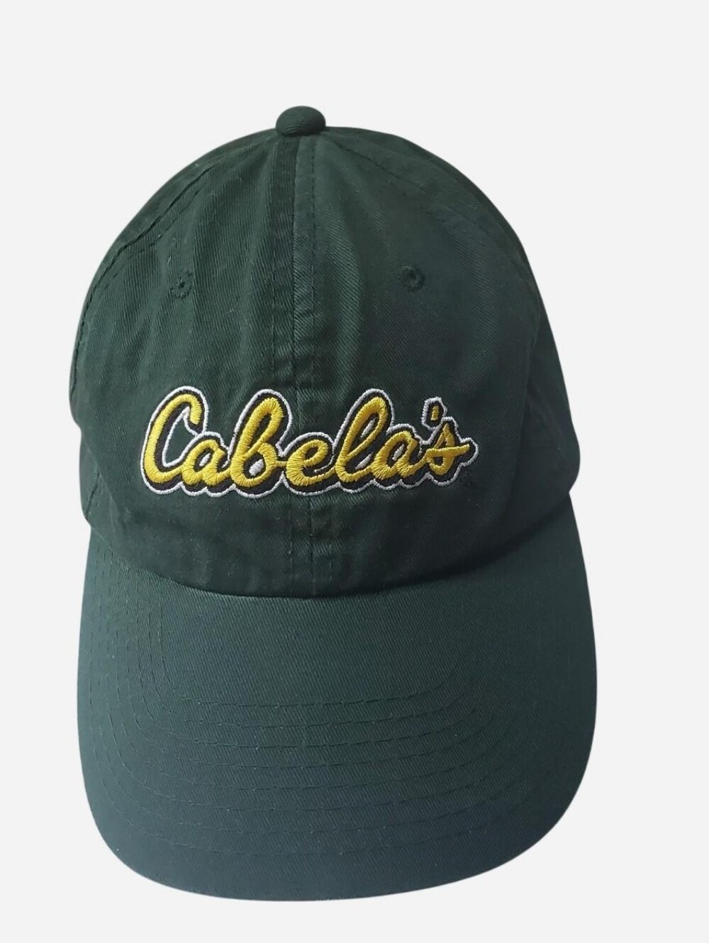 Cabela's Baseball Cap Mens One Size Green Hat Adjustable Embroidered 90s Camping
